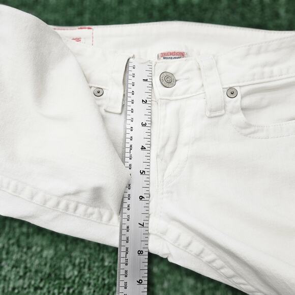 True Religion Women's Size 27 White Lizzy Denim Summer Cropped Jeans - Picture 15 of 16